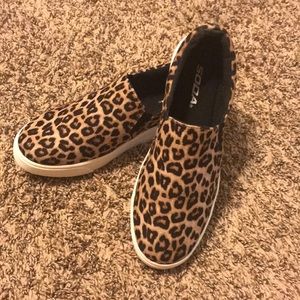 Leopard shoes.